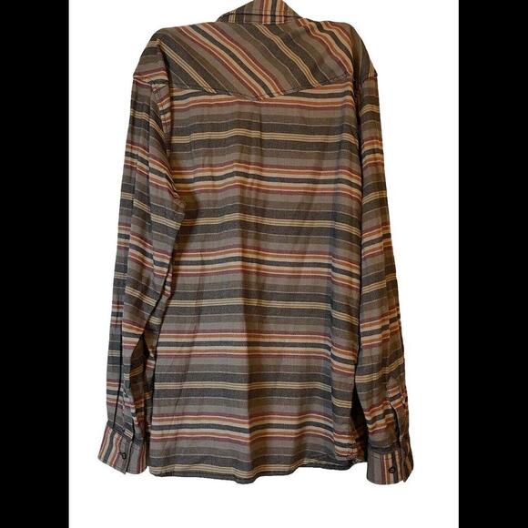 Vans Long Sleeve Striped Gray Button Up Shirt SZ XL MENS Preppy Skateboarding - Picture 5 of 7